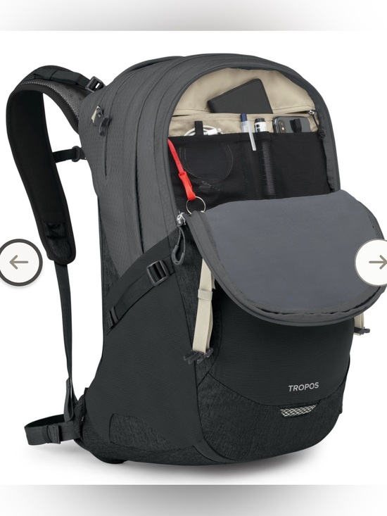 Osprey Tropos 32 Pack laptop tech backpack bag phantom grey gray black 32L main image 3